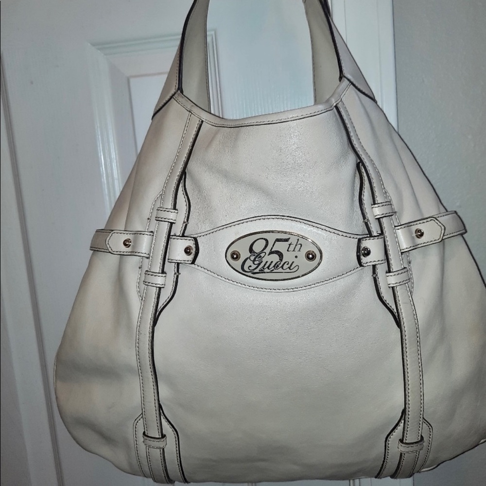 AUTH GUCCI 85TH ANNIVERSARY HORSEBIT CALF HOBO BAG